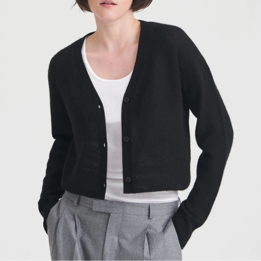 NAADAM Classic Black Cardigan